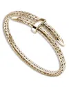 JOHN HARDY 14K YELLOW GOLD SPEAR FLEX CUFF BYPASS BRACELET