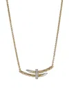 John Hardy 14k Yellow Gold Sterling Silver Diamond Necklace In Gold