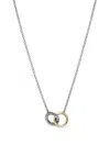 John Hardy 14kt Gold Jh Essential Linked Necklace In Silver
