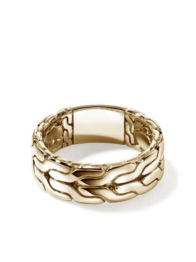JOHN HARDY 14KT YELLOW GOLD CARVED CHAIN RING