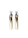 John Hardy 14kt Yellow Gold Essential Crossover Diamond Hoop Earrings In Gold