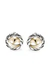 John Hardy 14kt Yellow Gold Essential Stud Earrings In Silver