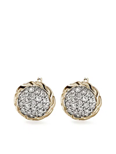 John Hardy 14k Yellow Gold Jh Essentials Diamond Pave Stud Earrings