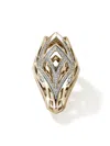 John Hardy 14kt Yellow Gold Naga Saddle Ring In Gold