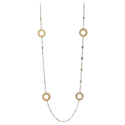 Pre-owned John Hardy 18 Karat Yellow Gold & 925 Sterling Silver Classic Dot Chain