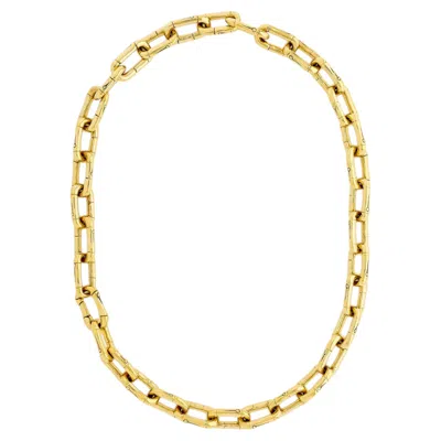 Pre-owned John Hardy 18 Karat Yellow Gold Bamboo Link Chain Necklace