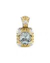 John Hardy 18k Aquamarine Pendant (authentic Pre-loved) In Gold
