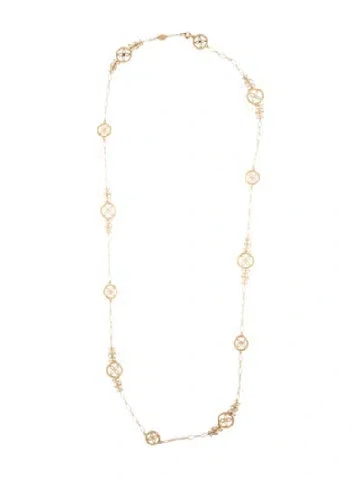 Pre-owned John Hardy 18k Batu Kawung Station Necklace, 36" In Multi