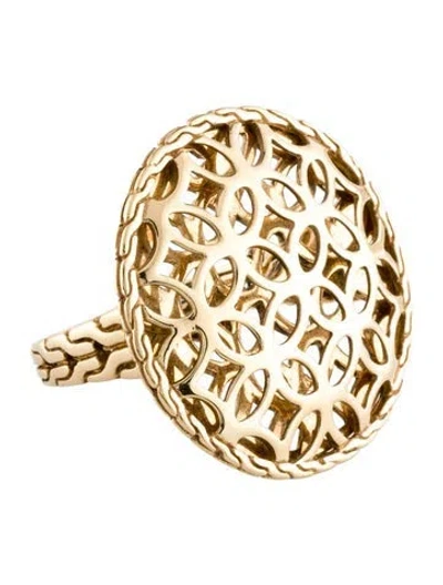 Pre-owned John Hardy 18k Cut Out Disc Ring In Multi