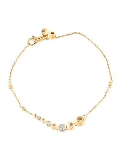 Pre-owned John Hardy 18k Diamond Link Bracelet, 8" In Multi