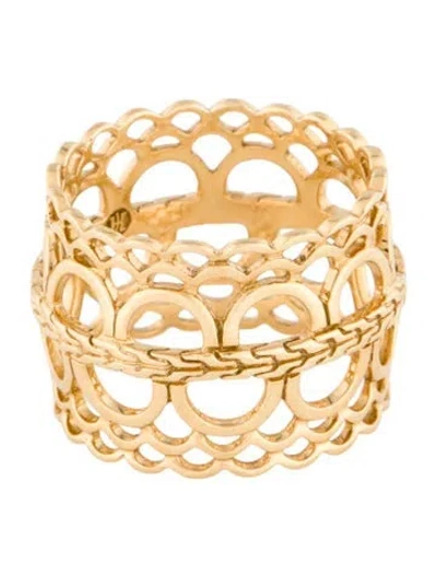 Pre-owned John Hardy 18k Wide Band In Multi