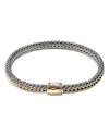 John Hardy 18k Yellow Gold & Sterling Silver Icon Reversible Bracelet In Metallic