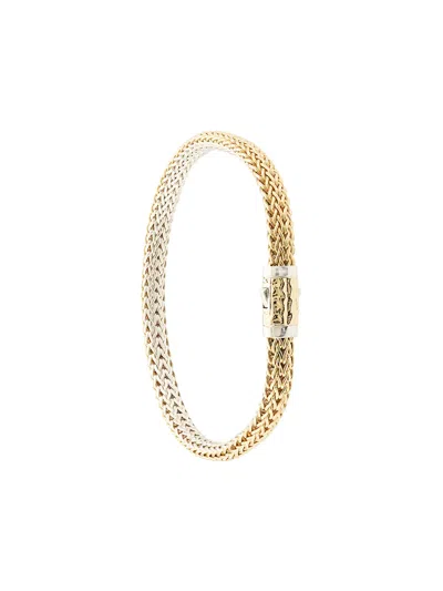 John Hardy 18kt Yellow Gold And Sterling Silver Classic Chain Extra-small Reversible Bracelet