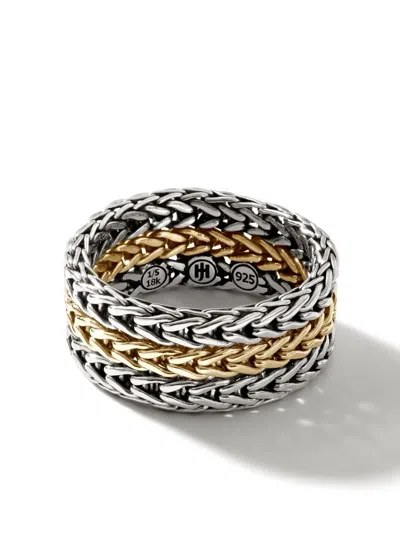 John Hardy 18kt Yellow Gold Classic Chain Ring In Silver