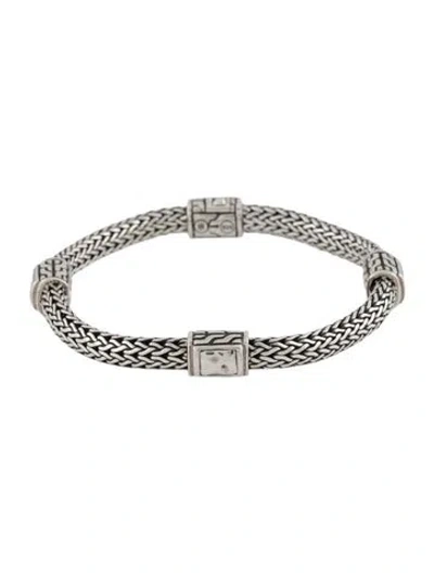 Pre-owned John Hardy 4 Station Bracelet, 6" In Multicolor