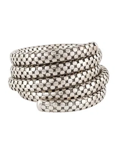 Pre-owned John Hardy 5 Coil Dot Bracelet, 7" In Multicolor