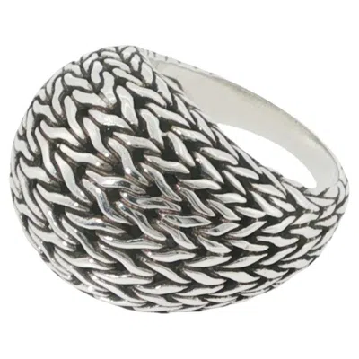 Pre-owned John Hardy 925 Sterling Classic Chain Dome Ring Size 8 In Multiple
