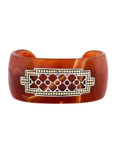 Pre-owned John Hardy Agate Dot Cuff Bracelet, 6.25" In Multi