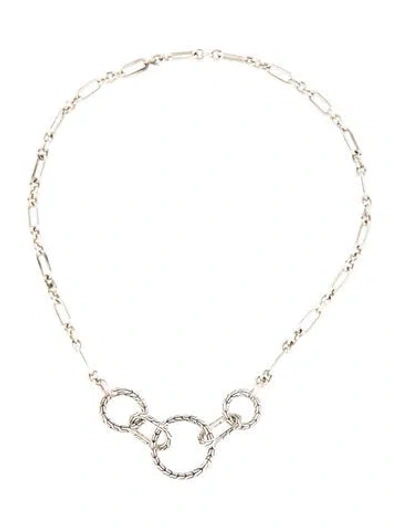 Pre-owned John Hardy Amulet Holder Chain Necklace, 19" In Multicolor