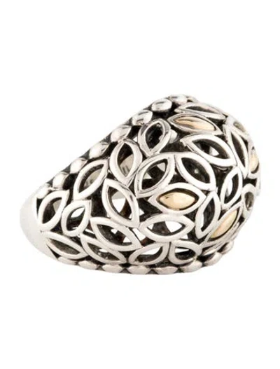 Pre-owned John Hardy Angela Open Work Dome Ring In Multi