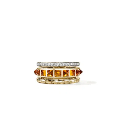 John Hardy Artisan Series Icon Stud Ring In Gold