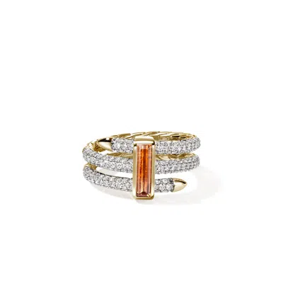 John Hardy Artisan Series Spear Ring In White Diamond