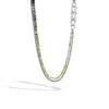 John Hardy Asli Classic Chain Link Double Row Necklace With Mixed Green