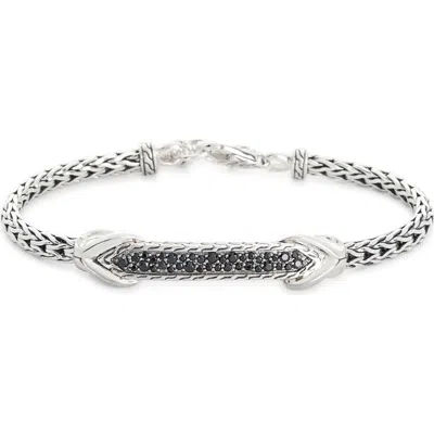 John Hardy Asli Classic Chain Pavé Station Bracelet In Black/diamond