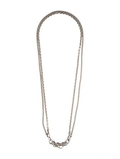 Pre-owned John Hardy Asli Convertible Link Double Chain Necklace, 30" In Multicolor
