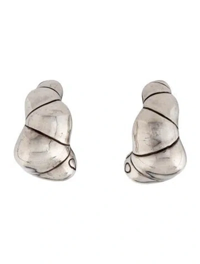 Pre-owned John Hardy Asymmetrical Bamboo Buddha Earrings In Multicolor