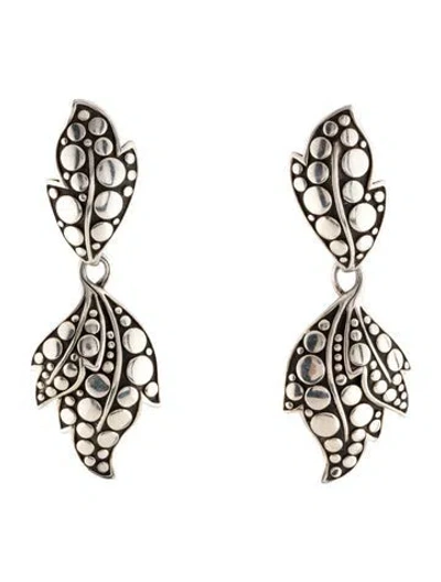 Pre-owned John Hardy Ayu Dot Leaf Drop Earrings In Multi