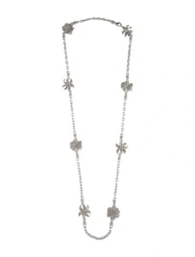 Pre-owned John Hardy Ayu Jasmine Flower Station Necklace, 24" In Multi
