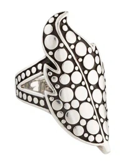 Pre-owned John Hardy Ayu Leaf Cocktail Ring In Multi