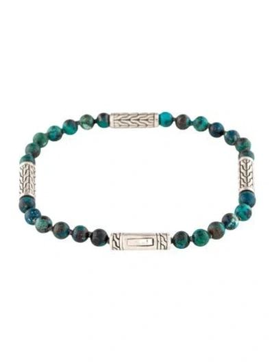 Pre-owned John Hardy Azurmalachite Station Bracelet, 7.25" In Multi
