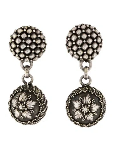 Pre-owned John Hardy Bali Ball Clip-on Drop Earrings In Multi