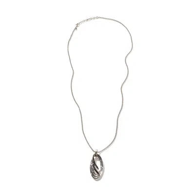John Hardy Bamboo Amplified Pendant Necklace In Black Spinel