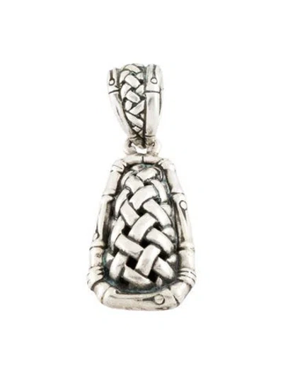 Pre-owned John Hardy Bamboo Basket Weave Pendant In Multi