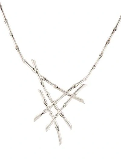 Pre-owned John Hardy Bamboo Branches Collar Necklace, 18" In Multi