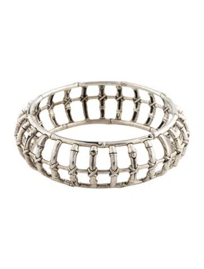 Pre-owned John Hardy Bamboo Cage Bangle Bracelet, 8" In Multi
