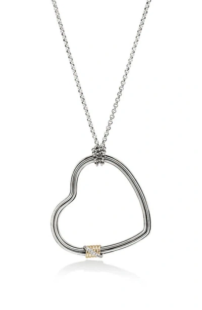 JOHN HARDY BAMBOO COLLECTION HEART PENDANT NECKLACE