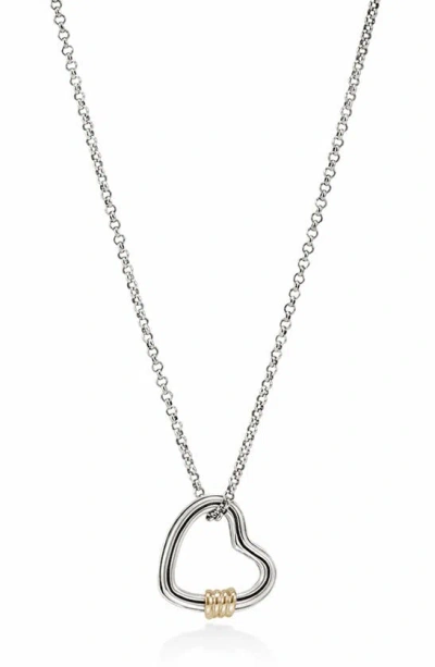 John Hardy Bamboo Collection Heart Pendant Necklace In Silver