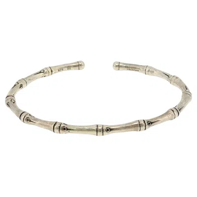 Pre-owned John Hardy Bamboo Cuff Bracelet Sterling Silver Size 7" In Multiple
