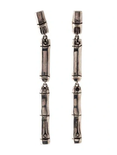 Pre-owned John Hardy Bamboo Drop Earrings In Multicolor