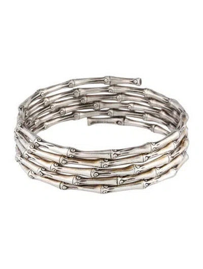 Pre-owned John Hardy Bamboo Five Coil Bracelet, 7" In Multi