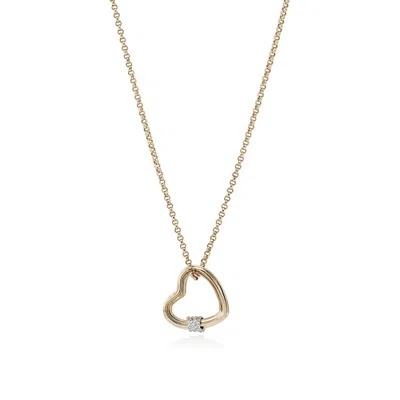 John Hardy Bamboo Heart Necklace In Gold