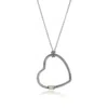 John Hardy Bamboo Heart Necklace In Silver