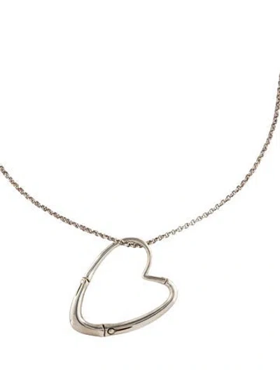 Pre-owned John Hardy Bamboo Heart Pendant Necklace, 36" In Multi