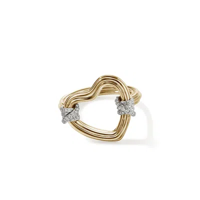 John Hardy Bamboo Heart Ring In Gold