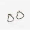 John Hardy Bamboo Heart Studs In Two-tone - Ezzp501122di In Silver Tone