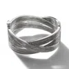 John Hardy Bamboo Striated Hinged Bangle Bracelet In Sterling Silver